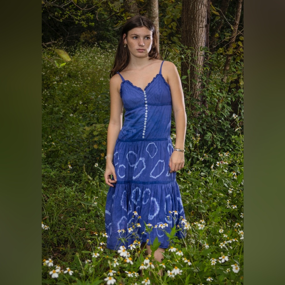 Beautiful custom shibori dyed dress. Size medium